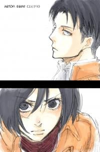 Shingeki no Kyojin - Levi and Mikasa